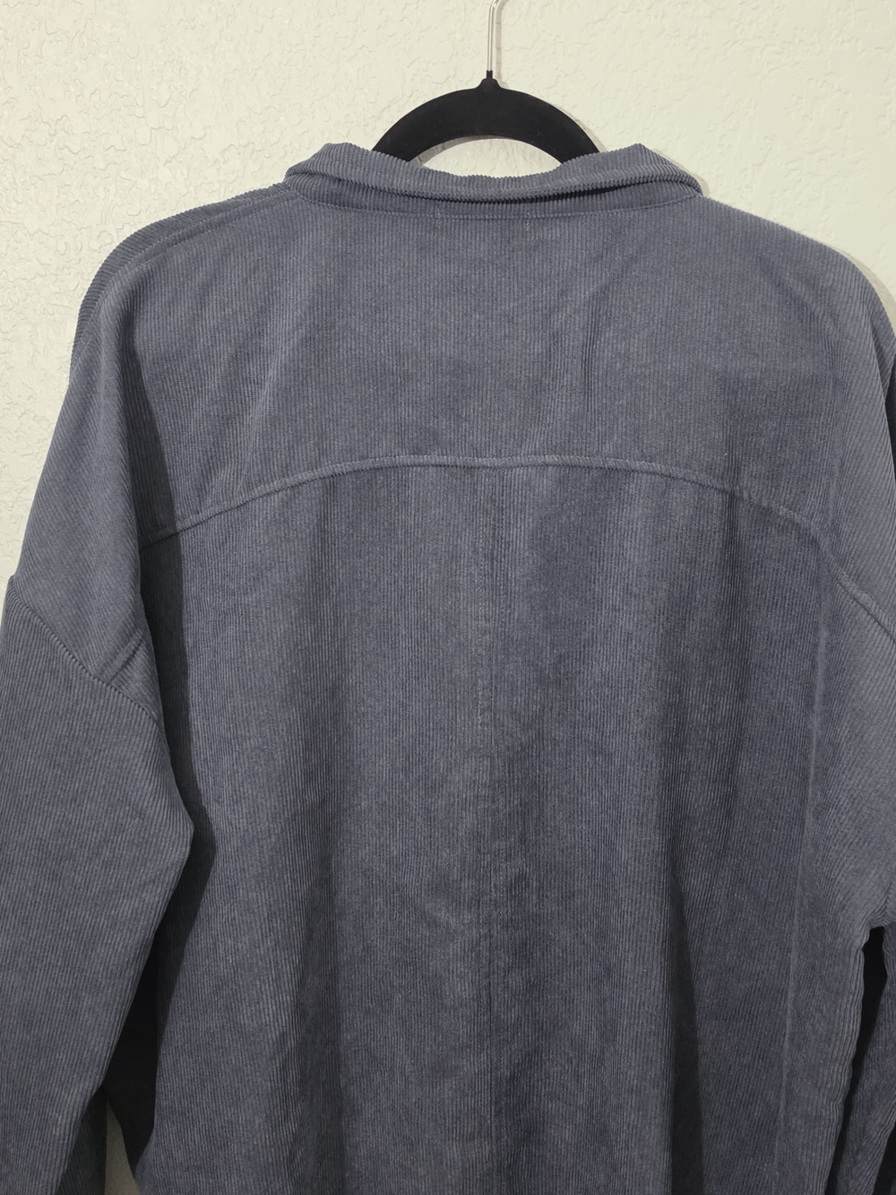 BP. Oversized Corduroy Shirt Jacket Grey Odyssey Snap Buttons Womens Small - Picture 7 of 9